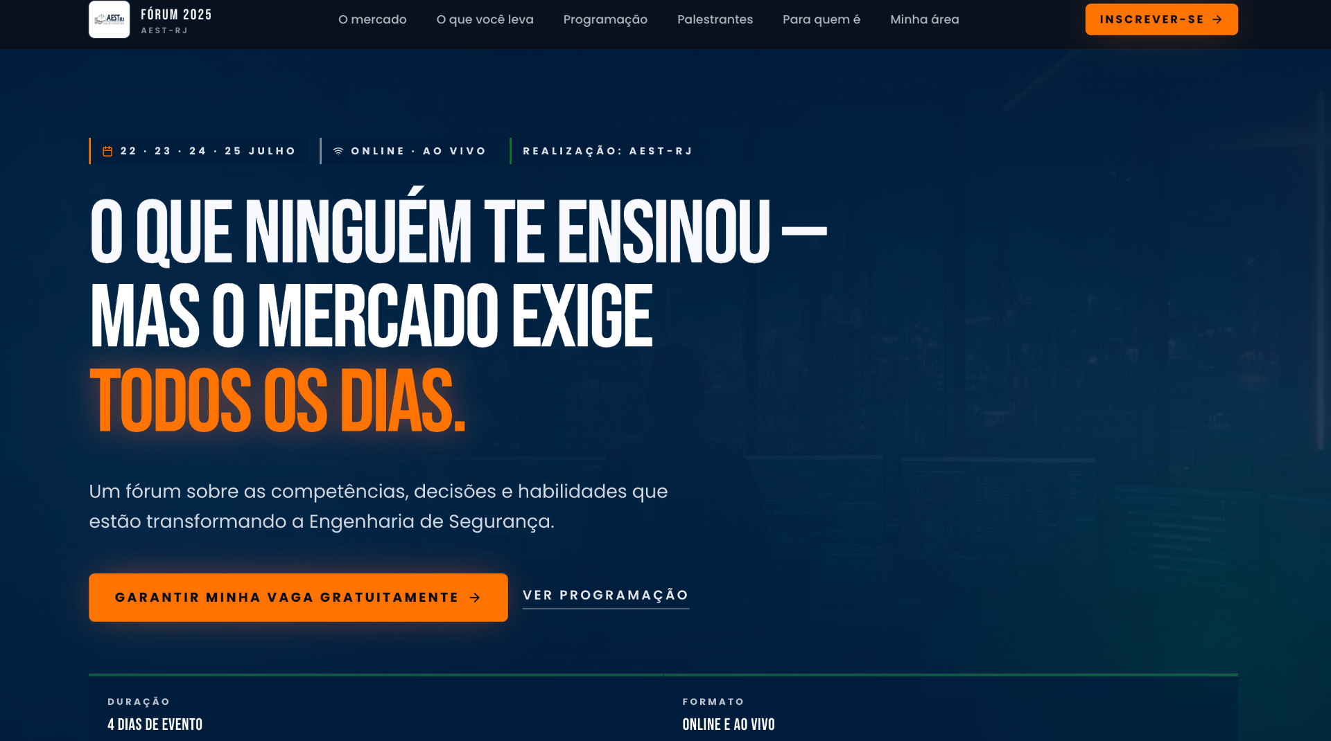 Landing page — Fórum AEST-RJ
