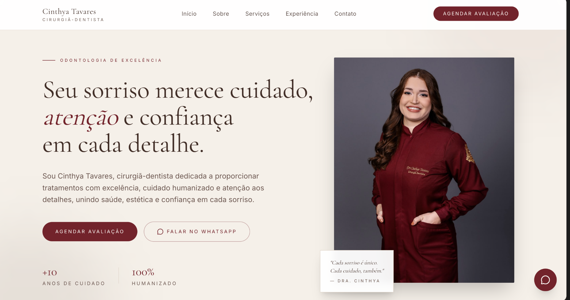 Landing page — Cinthya Tavares