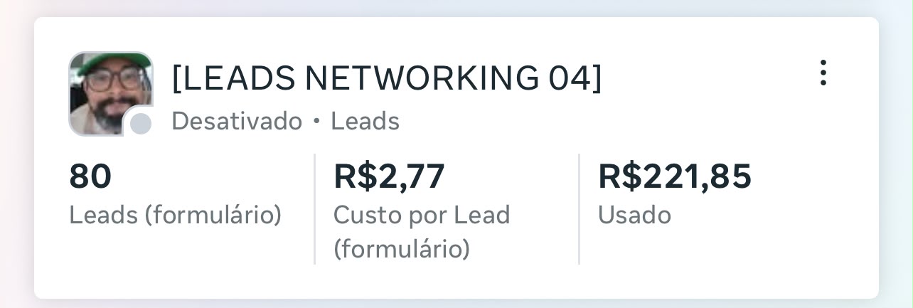 Print de campanha: Networking — Leads